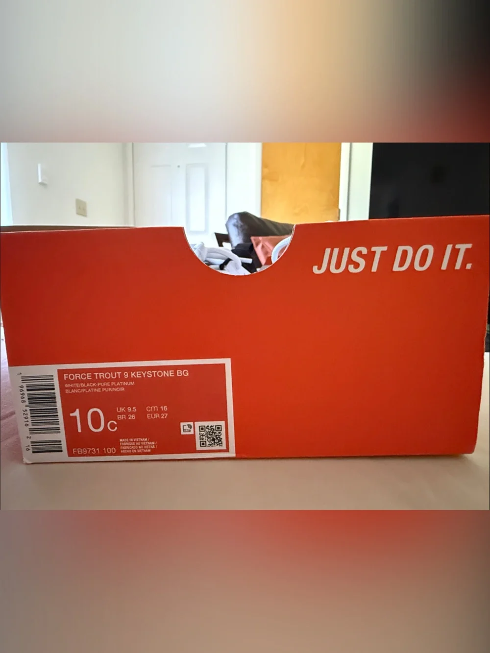 Nike Kids White and Black Cleat Sneakers